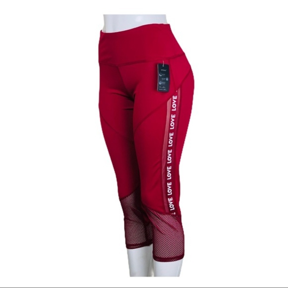 Elastic Waist Tape Side Letter Graphic Leggings💪🌺‎